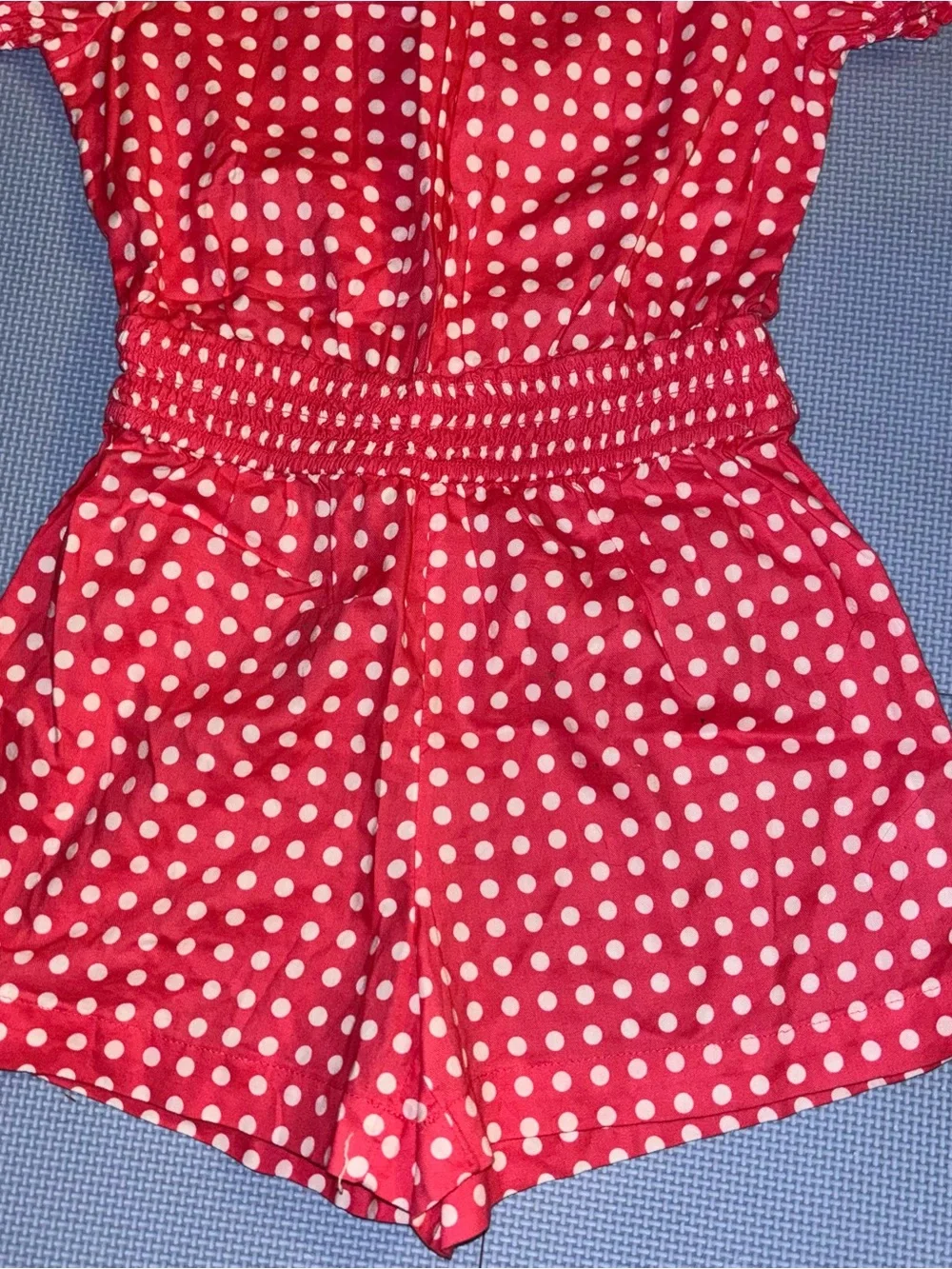 Gap Kids red and white polka dot romper